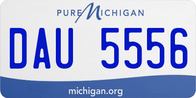 MI license plate DAU5556