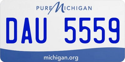 MI license plate DAU5559
