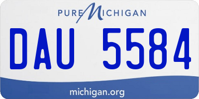 MI license plate DAU5584