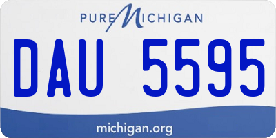 MI license plate DAU5595
