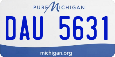 MI license plate DAU5631