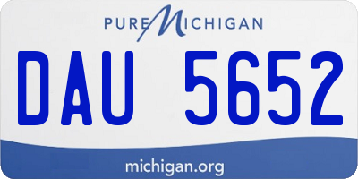 MI license plate DAU5652