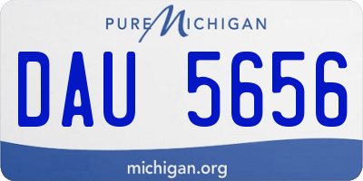 MI license plate DAU5656