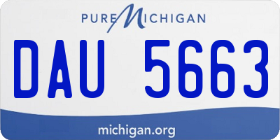 MI license plate DAU5663