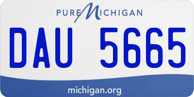 MI license plate DAU5665