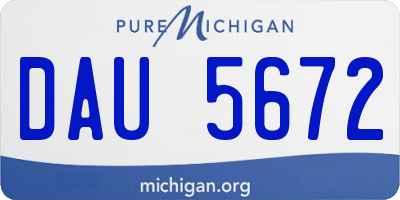 MI license plate DAU5672