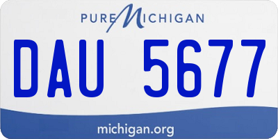MI license plate DAU5677