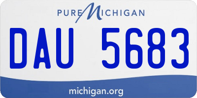 MI license plate DAU5683
