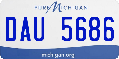 MI license plate DAU5686