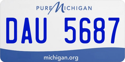 MI license plate DAU5687