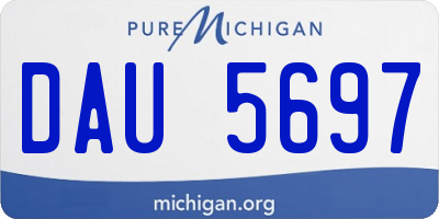 MI license plate DAU5697