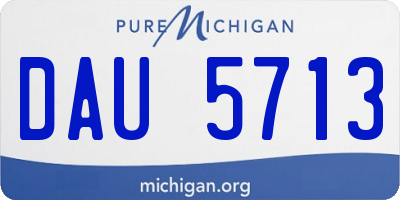 MI license plate DAU5713