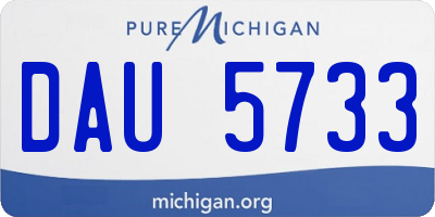 MI license plate DAU5733