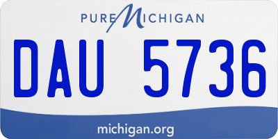MI license plate DAU5736