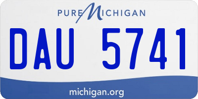 MI license plate DAU5741