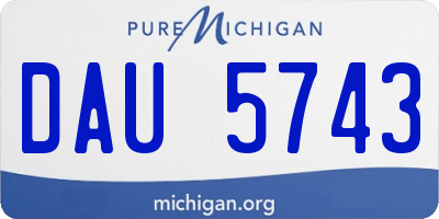 MI license plate DAU5743