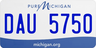 MI license plate DAU5750