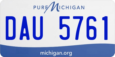 MI license plate DAU5761