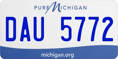 MI license plate DAU5772
