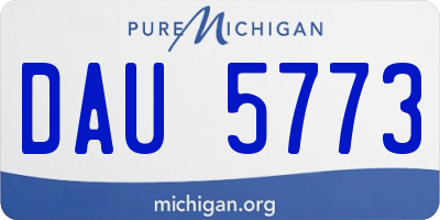 MI license plate DAU5773