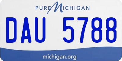 MI license plate DAU5788
