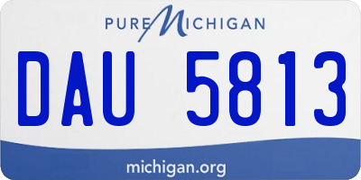 MI license plate DAU5813
