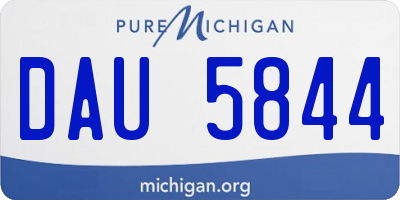 MI license plate DAU5844