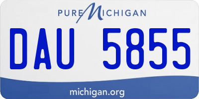 MI license plate DAU5855