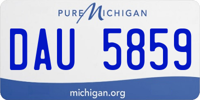 MI license plate DAU5859