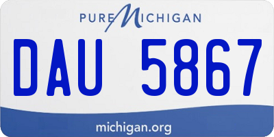 MI license plate DAU5867