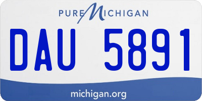 MI license plate DAU5891