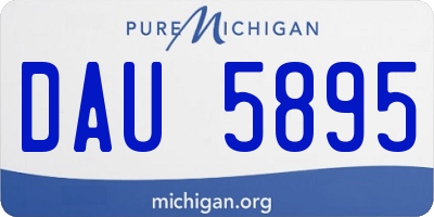 MI license plate DAU5895