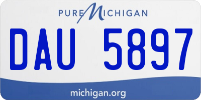 MI license plate DAU5897