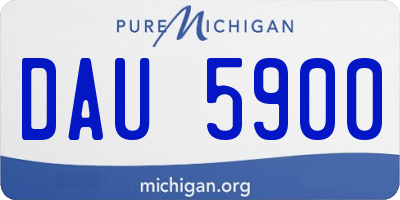 MI license plate DAU5900