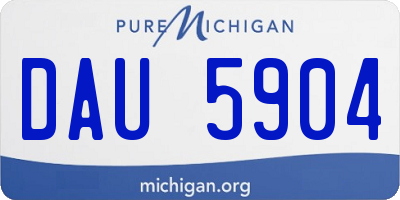 MI license plate DAU5904