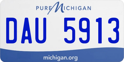 MI license plate DAU5913