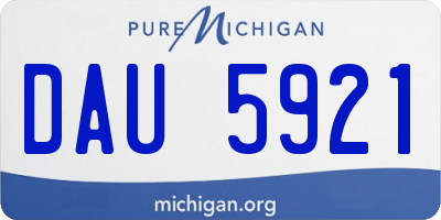 MI license plate DAU5921