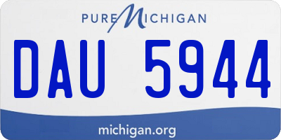 MI license plate DAU5944