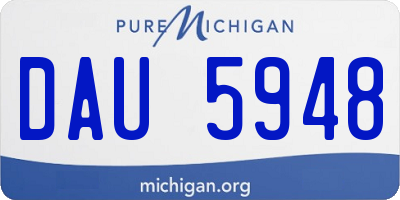 MI license plate DAU5948