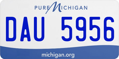 MI license plate DAU5956