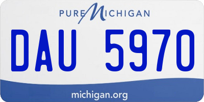 MI license plate DAU5970