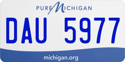MI license plate DAU5977