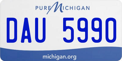 MI license plate DAU5990