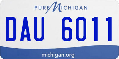 MI license plate DAU6011