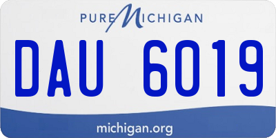 MI license plate DAU6019