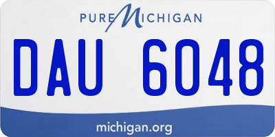 MI license plate DAU6048