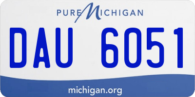 MI license plate DAU6051