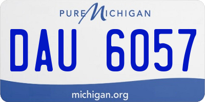 MI license plate DAU6057