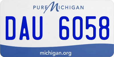 MI license plate DAU6058