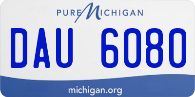MI license plate DAU6080